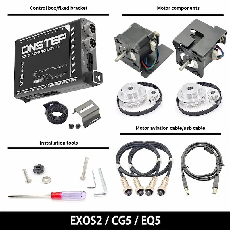 Maxvision EXOS-2 Equatorial Onstep V5 Upgrade kit Tracking/star guide photography /ascom